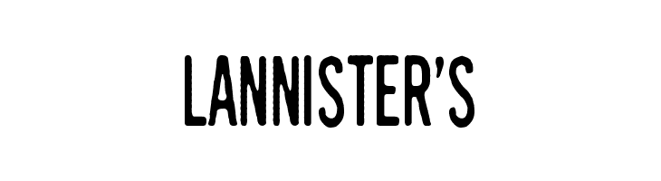LANNISTER%2527S Kirkuvanpunainen kirsikka Font