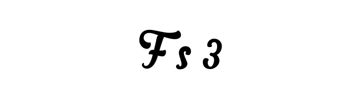F%2Bs%2B3 MJZhafiraDemo Font