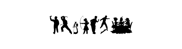 Human Silhouettes Free Nine  Free Fonts Download