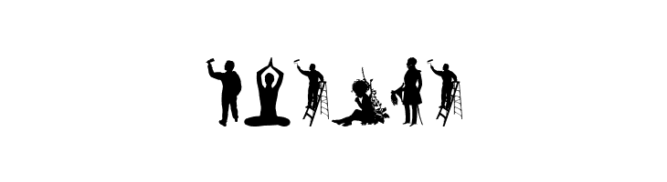Human Silhouettes Free Nine  Free Fonts Download
