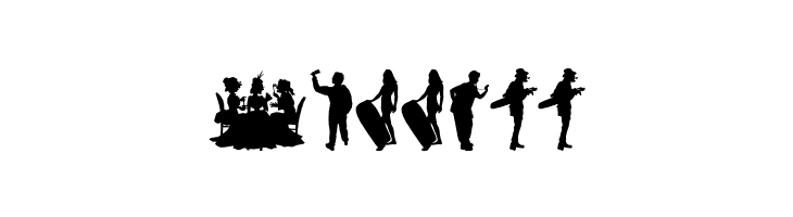 Human Silhouettes Free Nine  Free Fonts Download