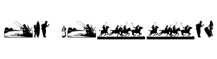 Human Silhouettes Free Nine  Free Fonts Download