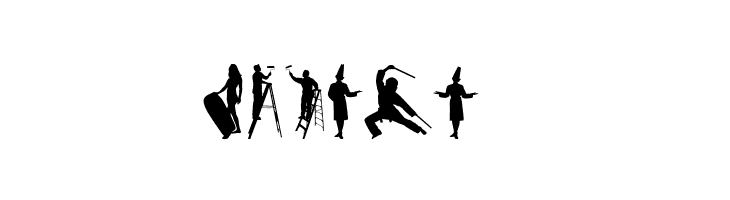 Human Silhouettes Free Nine  Free Fonts Download