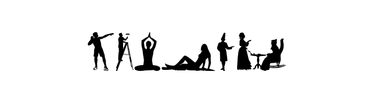 Human Silhouettes Free Nine  Free Fonts Download