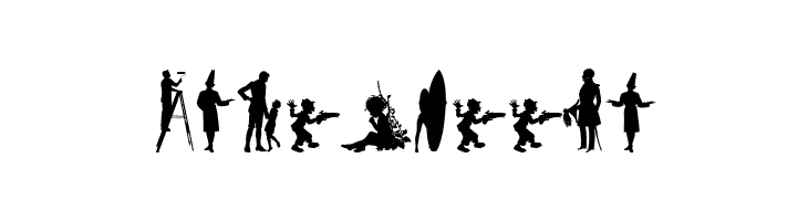 Human Silhouettes Free Nine  Free Fonts Download