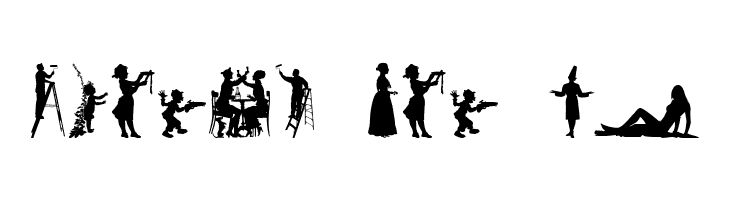 Human Silhouettes Free Nine  Free Fonts Download