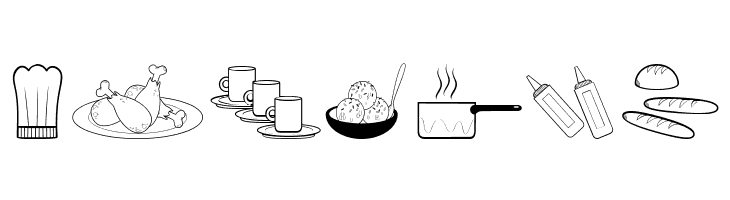Cooking Set  Free Fonts Download