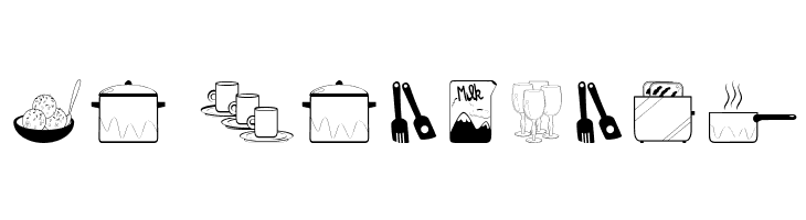 Cooking Set  Free Fonts Download