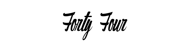 Forty%2BFour The Cinthia Edito Font