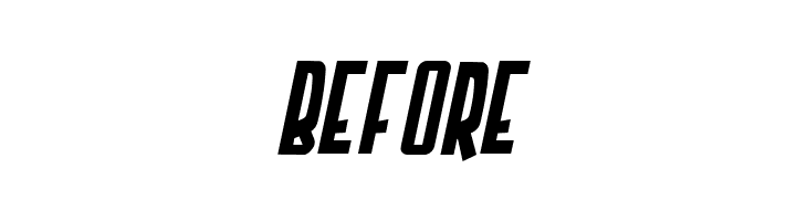 BEFORE Armor Piercing Italic Font