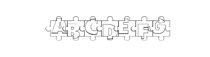 Puzzle Pieces Outline  Free Fonts Download