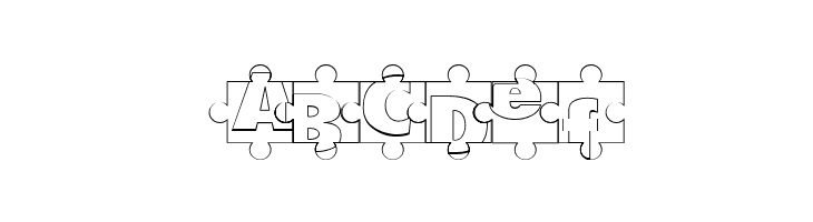 Puzzle Pieces Outline  Free Fonts Download