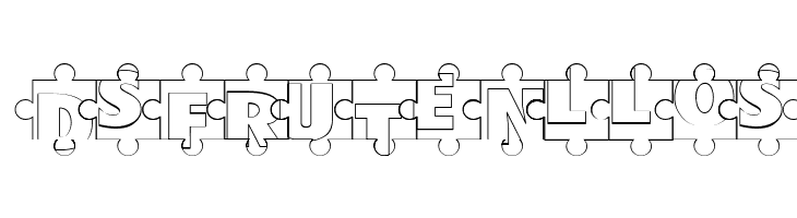 Puzzle Pieces Outline  Free Fonts Download