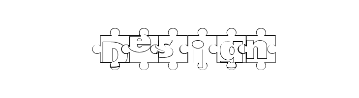 Puzzle Pieces Outline  Free Fonts Download