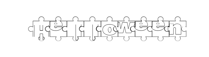 Puzzle Pieces Outline  Free Fonts Download