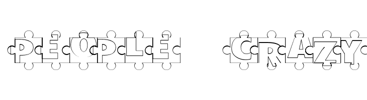 Puzzle Pieces Outline  Free Fonts Download