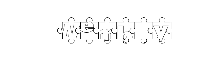 Puzzle Pieces Outline  Free Fonts Download