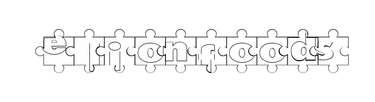 Puzzle Pieces Outline  Free Fonts Download
