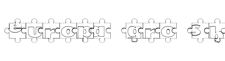 Puzzle Pieces Outline  Free Fonts Download