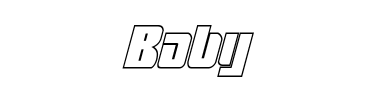 Mobile Infantry Outline Italic  Free Fonts Download