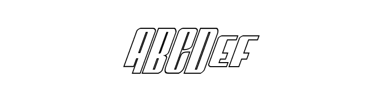 Vindicator Outline Italic  Free Fonts Download