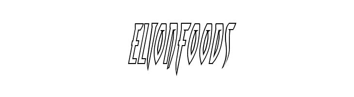 Inhumanity Outline Italic  Free Fonts Download
