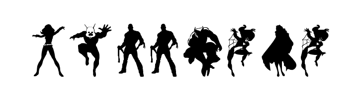 Heroes Assemble Dingbats Regular  Free Fonts Download