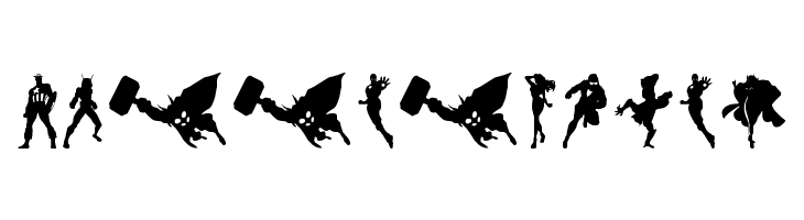 Heroes Assemble Dingbats Regular  Free Fonts Download