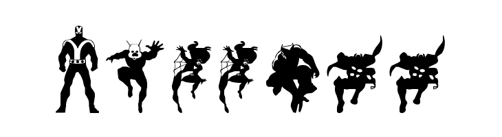 Heroes Assemble Dingbats Regular  Free Fonts Download