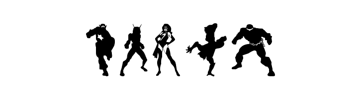 Heroes Assemble Dingbats Regular  Free Fonts Download