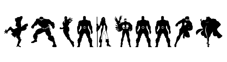 Heroes Assemble Dingbats Regular  Free Fonts Download
