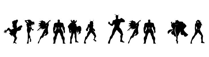 Heroes Assemble Dingbats Regular  Free Fonts Download
