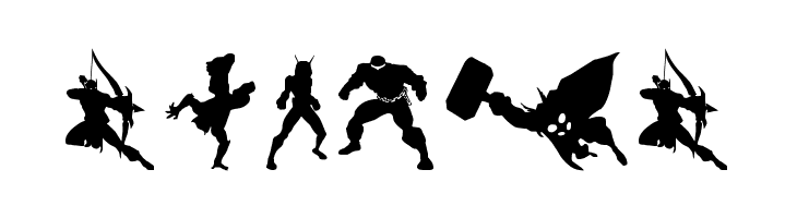 Heroes Assemble Dingbats Regular  Free Fonts Download