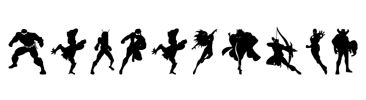 Heroes Assemble Dingbats Regular  Free Fonts Download