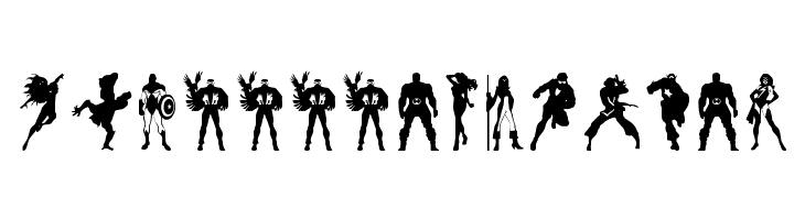 Heroes Assemble Dingbats Regular  Free Fonts Download