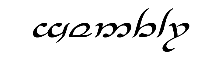 Half-Elven Expanded Italic  Free Fonts Download