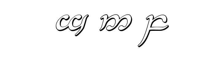 Half-Elven 3D Italic  Free Fonts Download