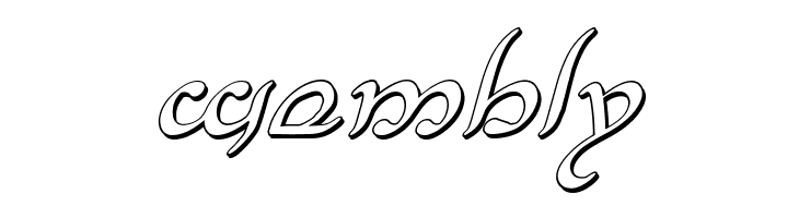 Half-Elven 3D Italic  Free Fonts Download