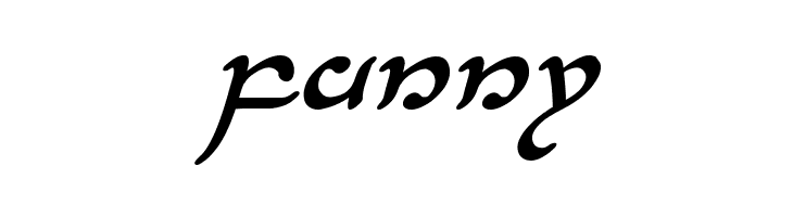 Half-Elven Bold Italic  Free Fonts Download