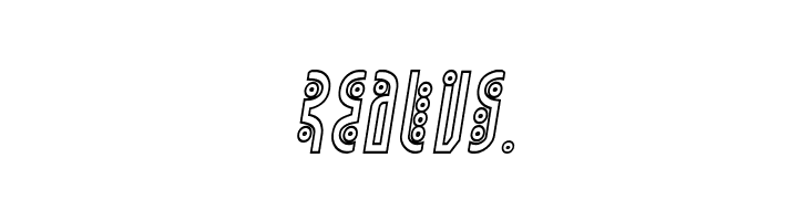 Underground Rose Outline Italic  Free Fonts Download