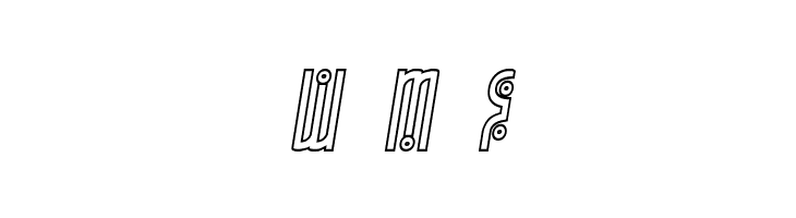 Underground Rose Outline Italic  Free Fonts Download