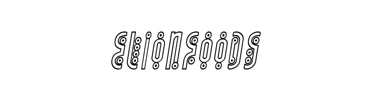 Underground Rose Outline Italic  Free Fonts Download