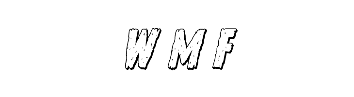 Vicious Hunger 3D Italic  Free Fonts Download