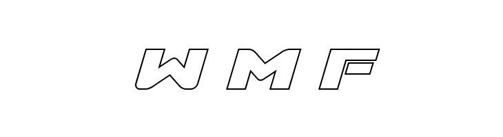 Super Commando Outline Italic  Free Fonts Download