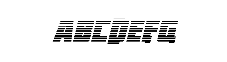 ABCDEFG October Guard Gradient Italic Font