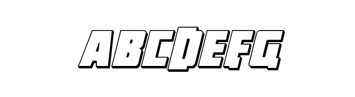 October Guard 3D Italic  Free Fonts Download