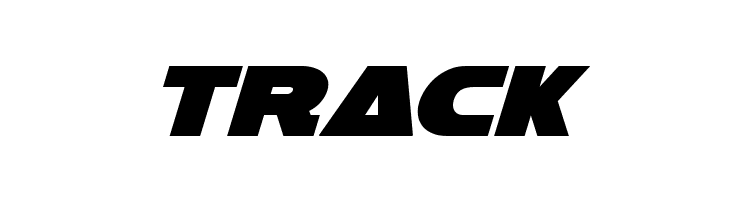 TRACK Han Solo Expanded Italic Font