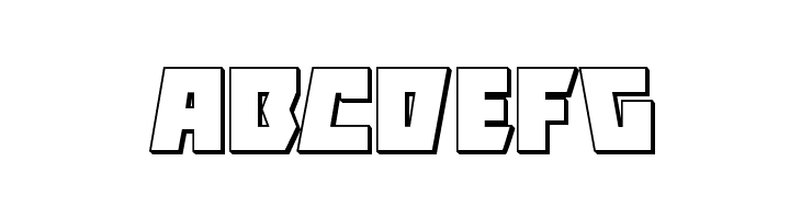 Halfshell Hero 3D Regular  Free Fonts Download