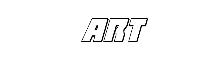 Halfshell Hero 3D Italic  Free Fonts Download