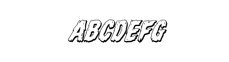 Dire Wolf 3D Italic  Free Fonts Download